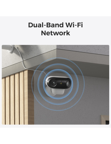 Telecamera di Sicurezza 180&deg Doppio Obiettivo 8 MP 4K WiFi 6