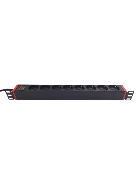 Multipresa 8 Posti da Rack 19'' con Staffe Ruotabili a 360&deg Spina Italiana