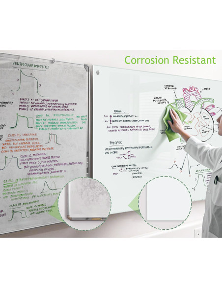 Lavagna Magnetica in Vetro Bianco 60x90 cm