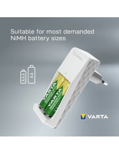 Caricabatterie Mini Charger per 2 Pile Stilo Ministilo AA/AAA