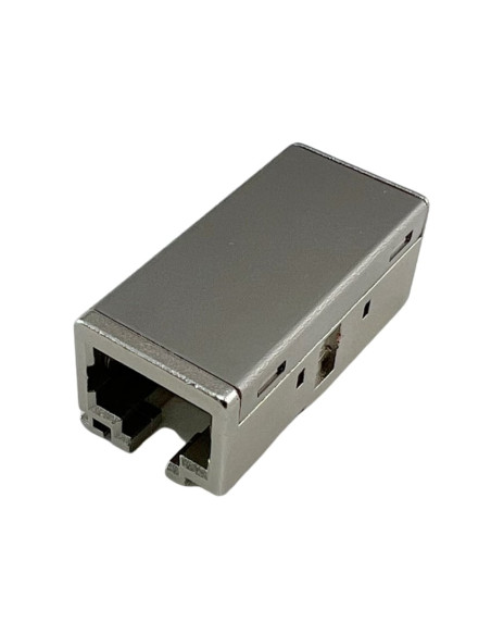 Accoppiatore RJ45 Cat6A 8P8C Femmina/ Femmina 10G STP Silver