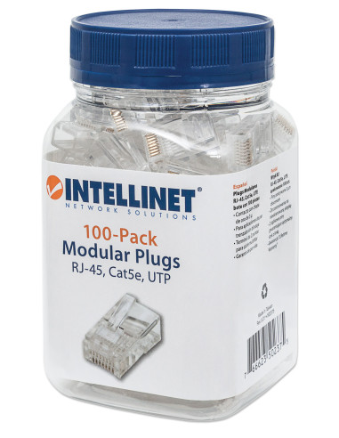 Confezione 100 Plug RJ45 UTP per Cavo Flessibile Cat.5E