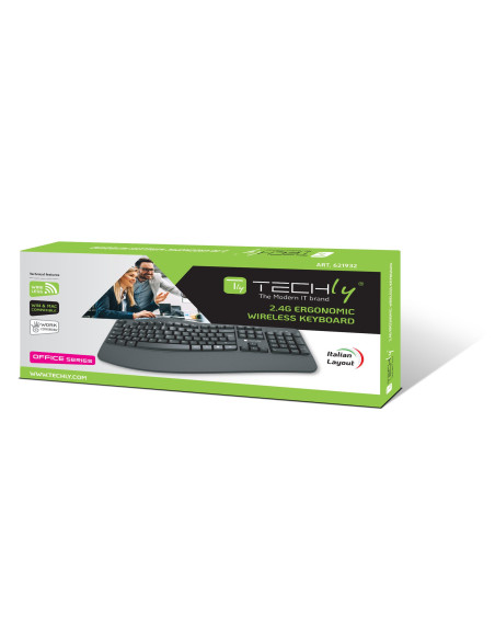 Tastiera Ergonomica Wireless Slim Design Curvo