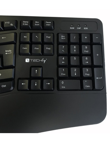 Tastiera Ergonomica Wireless Slim Design Curvo