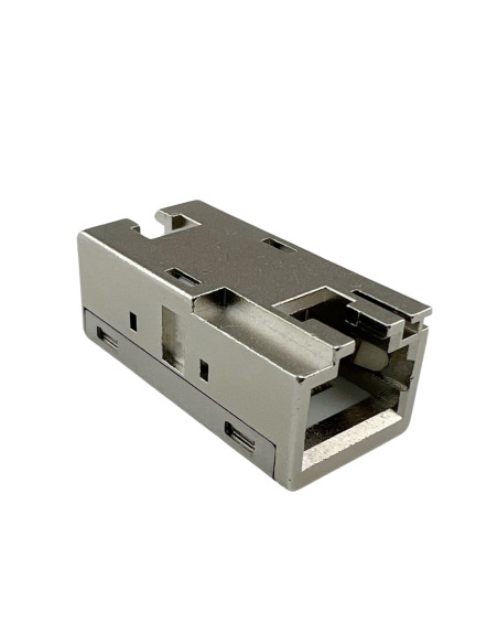 Accoppiatore RJ45 Cat6A 8P8C Femmina/ Femmina 10G STP Silver