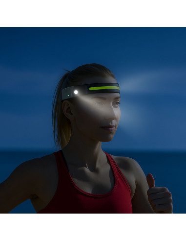 Lampada Frontale con Torcia e Striscia LED con Sensore e Ricarica USB-C&trade