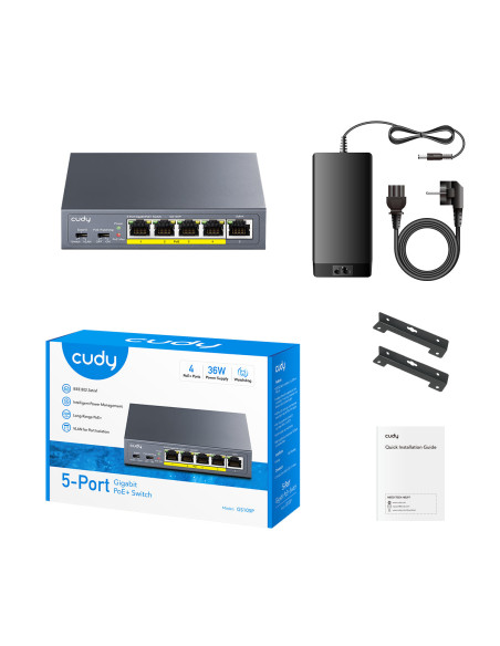 Switch Gigabit PoE+ a 5 porte
