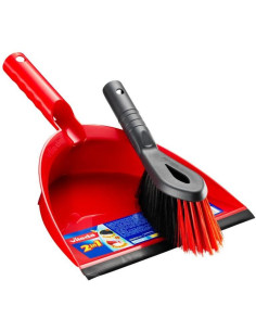 Vileda Paletta immondizie con scopino 2 in 1 Rosso