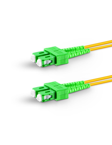 Cavo Fibra Ottica Monomodale OS2 SC/APC Duplex a SC/APC Duplex 9/125 G657.A2 15m