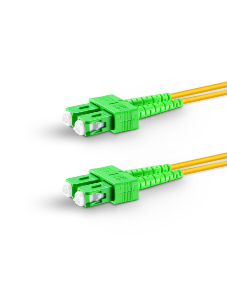 Cavo Fibra Ottica Monomodale OS2 SC/APC Duplex a SC/APC Duplex 9/125 G657.A2 15m