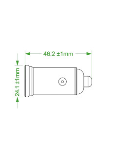 Mini Caricatore da Auto USB-A e USB-C&trade 5V/4A Nero 2