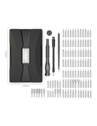 Set 106 pezzi Cacciavite Bussole e Punte Professionali