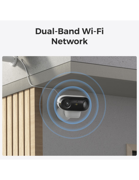 Telecamera di Sicurezza 180&deg Doppio Obiettivo 8 MP 4K WiFi 6
