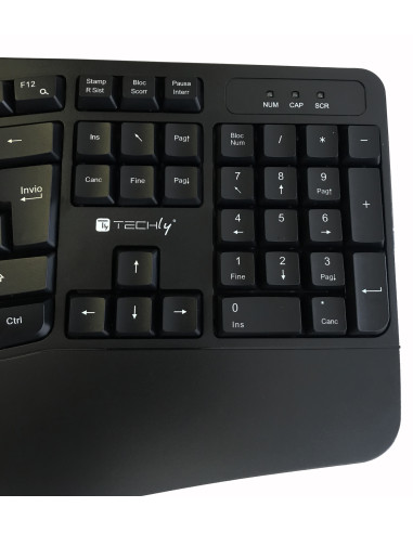 Tastiera Ergonomica Wireless Slim Design Curvo