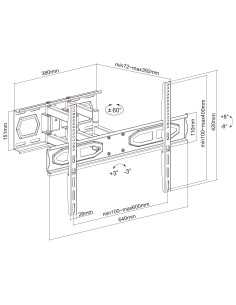 Supporto a Muro per TV LED LCD 32-70'' Full-Motion 2