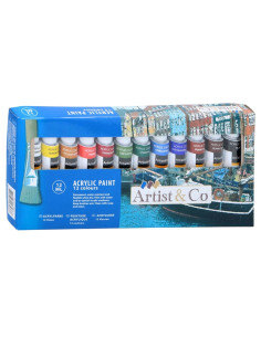 Acrylic paints in tubes of...