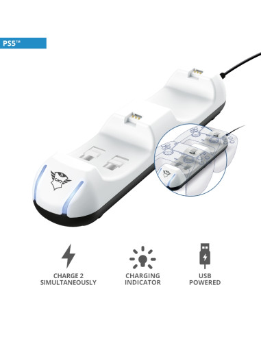 Trust GXT250 - Charger for 2 PS5 Pads