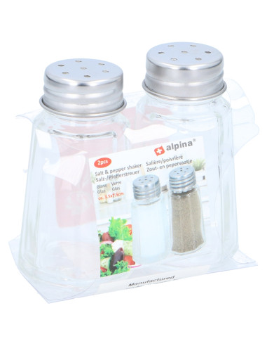 Alpina - Glass salt and pepper shakers
