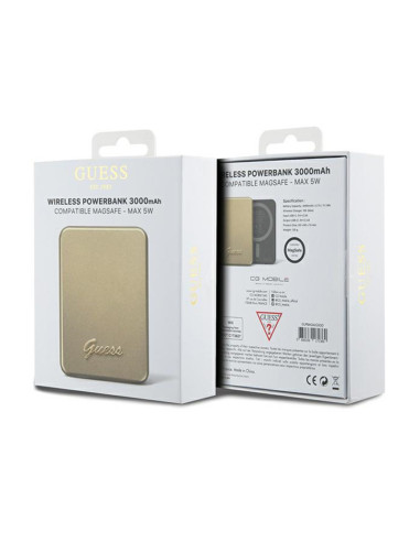 Guess Metal Script Logo MagSafe -...