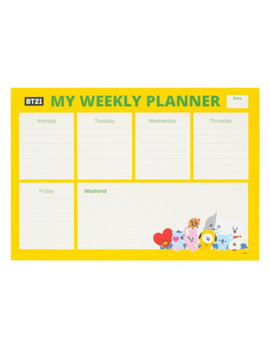BT21 - Weekly planner 54 A4 pages