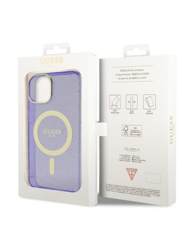 Guess Glitter Gold MagSafe - Casse...