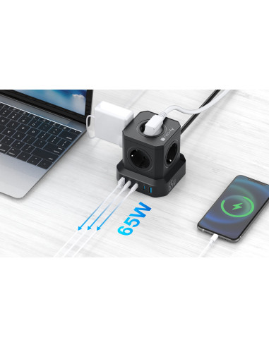 Multipresa da Tavolo USB Cube 5p 2xUSB-A 3xUSB-C&trade