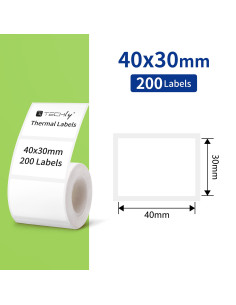 200 Etichette di Ricambio in Carta Termica Formato 40x30 mm 2