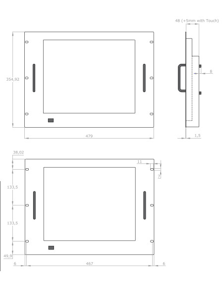 Monitor LCD 17'' per Rack 19'' 8 Unit&agrave Nero
