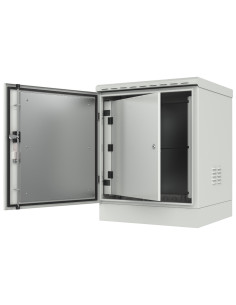 Armadio Rack 19'' a Pavimento 12U Grigio IP66 Doppia Porta Cieca prof. 600 mm 2