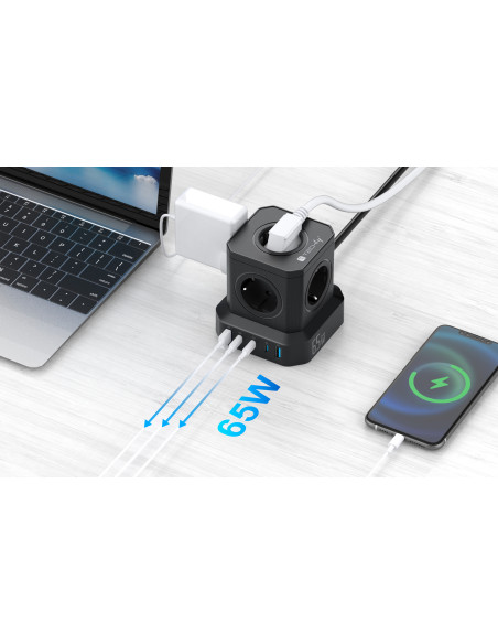 Multipresa da Tavolo USB Cube 5p 2xUSB-A 3xUSB-C&trade