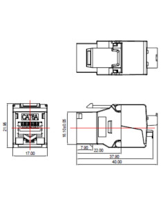 Frutto Keystone RJ45 STP C6A Toolless Silver 2