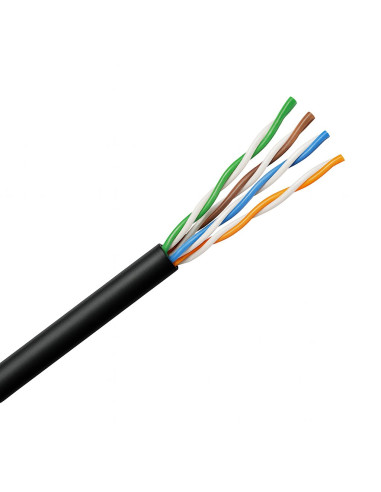 Cavo Cat. 5E Rigido U/UTP PE in Matassa 300m Nero