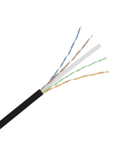 Cavo Cat. 6A Rigido U/UTP PE in Matassa 200 m Nero 2