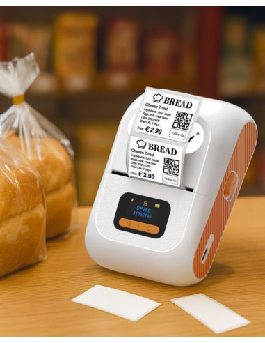 Mini Etichettatrice Stampante Termica Bluetooth C/Display Portatile Ricarica USB-C&trade