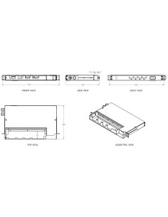 Cassetto ottico 19'' Pivot con Piastra Frontale per 12 LC Duplex/12 SC Simplex/12 E2000&reg Simplex 2