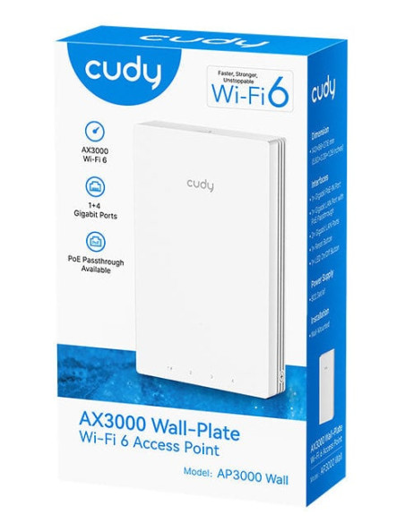 Punto di Accesso Wireless WiFi 6 Gigabit Dual Band AX3000 Poe con Supporto Mesh