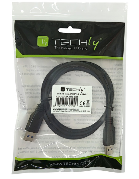 Cavo USB 3.2 A maschio/A maschio 2 m Nero