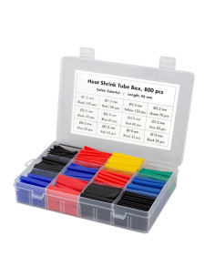 Set 800 Tubi Colorati Guaina Termorestringente per Isolamento Cavi