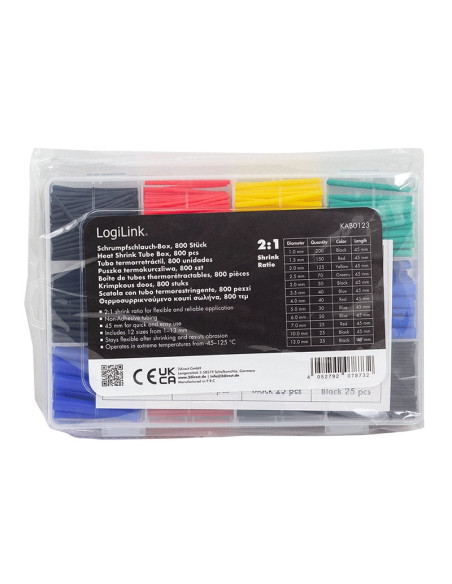 Set 800 Tubi Colorati Guaina Termorestringente per Isolamento Cavi