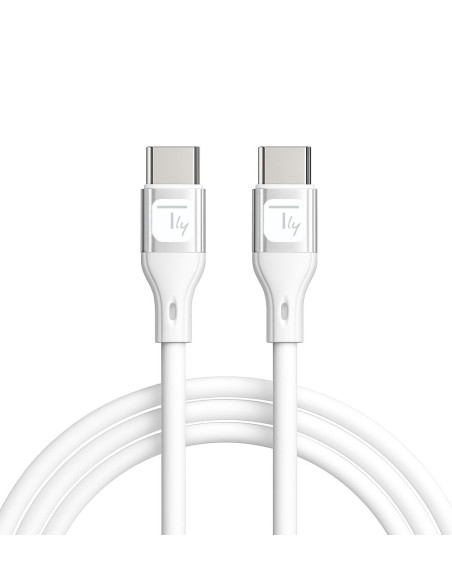 Cavo USB-C&trade Maschio/Maschio USB 2.0 in Silicone 1m Bianco