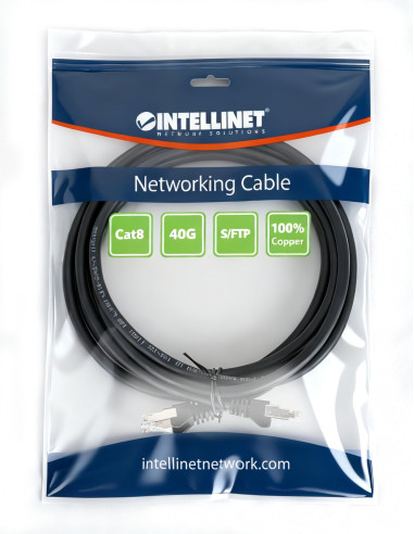 Cavo di rete Patch in rame Cat.8.1 SFTP LSZH 1m Nero