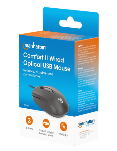 Mouse Ottico USB 1000 Dpi Nero