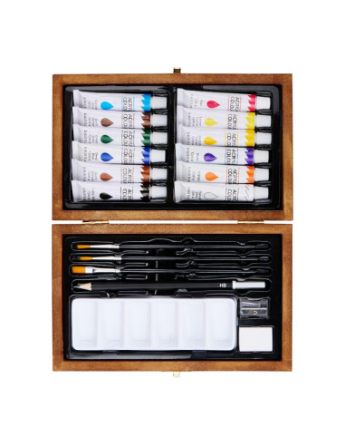Artico - Art painting set in wooden...
