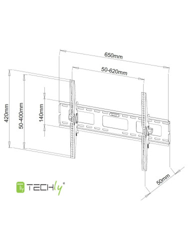Supporto a Muro per TV LED LCD 40-65'' Inclinabile