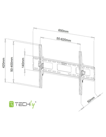 Supporto a Muro per TV LED LCD 40-65'' Inclinabile