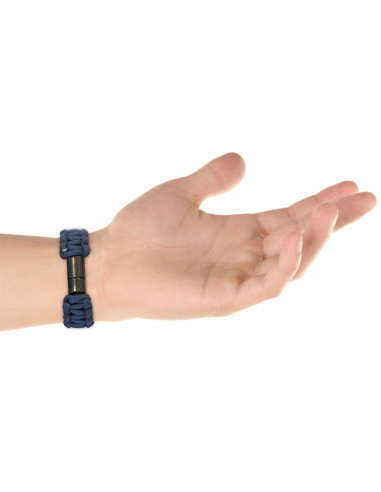 Bracciale Paracord con Micro USB Blu