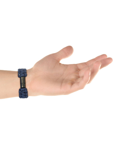 Bracciale Paracord con Micro USB Blu
