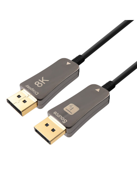 Cavo Ottico Attivo DisplayPort 1.4 Active Optical Cable 8K@60Hz 32.4 Gbps Connettori a Scatto 20m