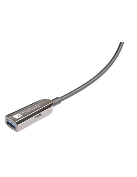 Cavo Ottico Attivo USB 3.2 SuperSpeed Active Optical Cable USB A M/F 10m Nero