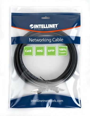 Cavo di rete Patch in rame Cat.8.1 SFTP LSZH 1m Nero